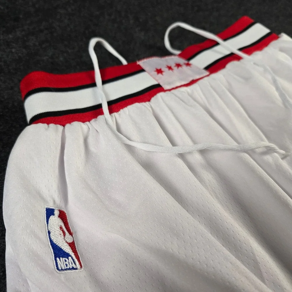 Nike Chicago Bulls NBA Authentic Basketball Shorts White Red Men's Size 48